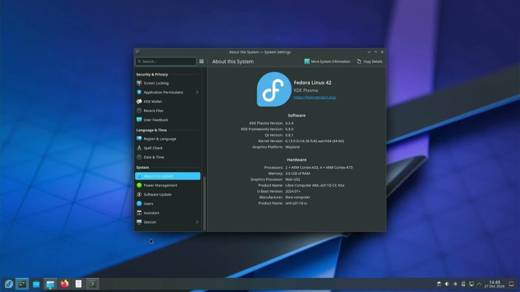 fedora OS